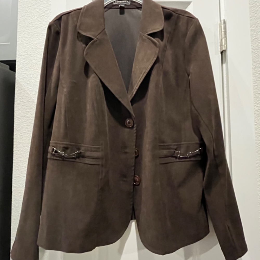 Elementz Size L, Brown Jacket buttons up the front - Picture 5 of 9